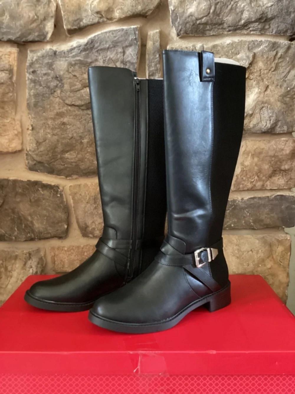 Kelly & Katie‎ Shry Boots Womens Size 7.5 Black Knee High New In Box